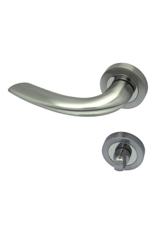 Poignée à condamnation Vérone - Finition chromé et satin nickel - Pour porte de 30 à 50 mm