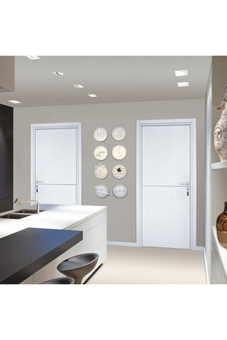 Bloc-porte d'intérieur Riva - Imitation chêne blanc - 73 x 204 cm