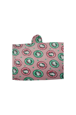 Manta con capucha infantil Hello Kitty - Rosa