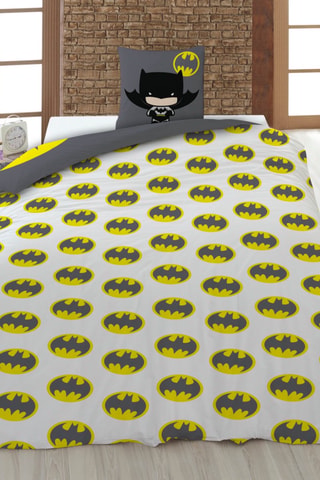 Juego de nórdico de algodón 52 hilos/cm² Batman La Liga de la Justicia DC Comics - Gris