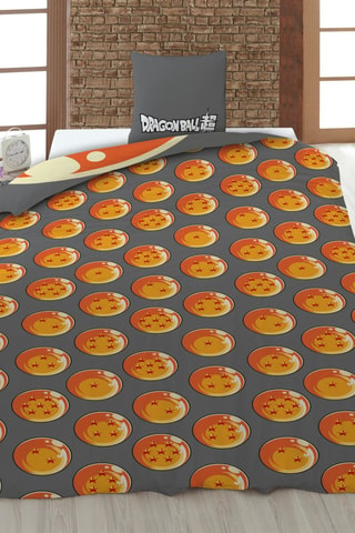 Juego de nórdico Dragon Ball Z - Gris y naranja - 140 x 200 cm