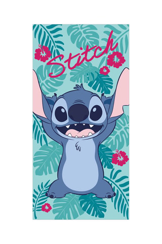 Toalla de playa Stitch Lilo y Stitch Disney - Rosa y verde - 70 x 140 cm