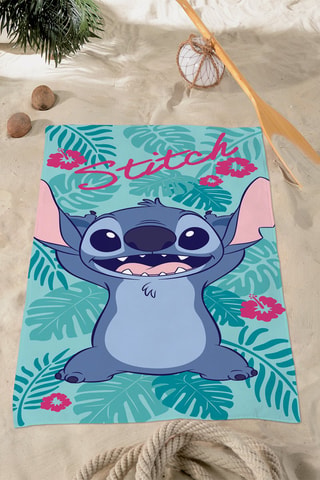 Toalla de playa Stitch Lilo y Stitch Disney - Rosa y verde - 70 x 140 cm