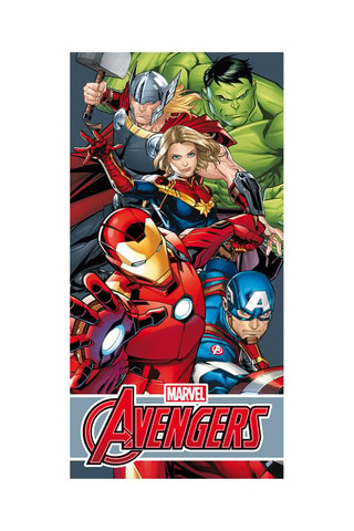Toalla de playa Los Vengadores Marvel - Rojo y azul - 70 x 140 cm