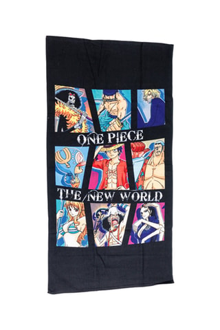Toalla de playa One Piece - Negro y azul - 70 x 140 cm