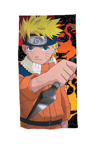 Toalla de playa Naruto - Negro y naranja - 70 x 140 cm