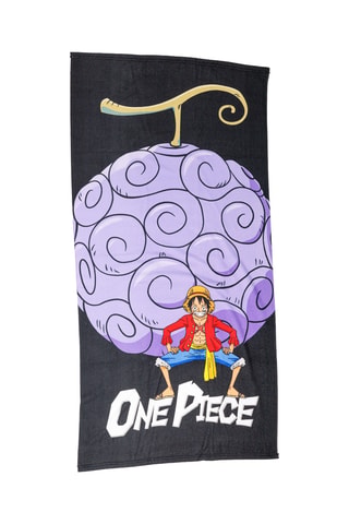 Toalla de playa Monkey D. Luffy One Piece - Negro - 70 x 140 cm