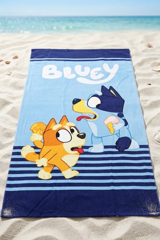 Toalla de playa Bluey y Bingo Bluey - Azul ­- 70 x 140 cm
