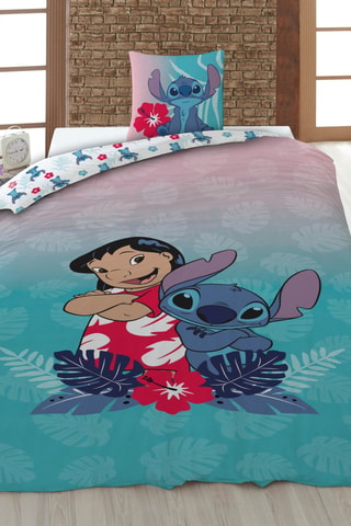Juego de nórdico reversible Lilo y Stitch Disney - Azul y rosa