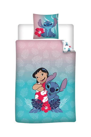 Juego de nórdico reversible Lilo y Stitch Disney - Azul y rosa