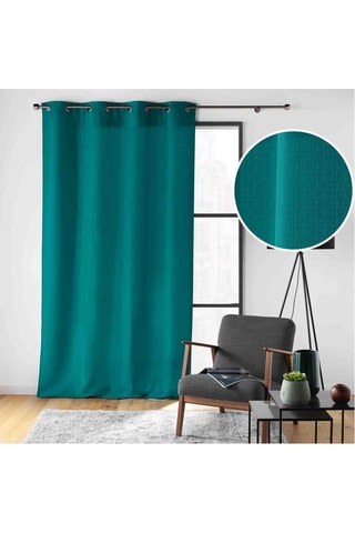 2 cortinas Soline - Azul pavo real - 140 x 260 cm
