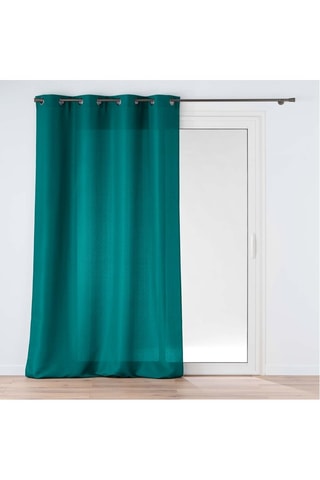 2 cortinas Soline - Azul pavo real - 140 x 260 cm