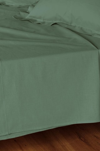 Sábana encimera de algodón 57 hilos/cm² Lina - Verde