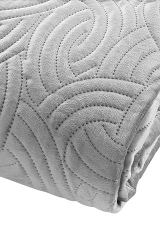 Colcha y fundas de almohada de terciopelo Solange - Gris