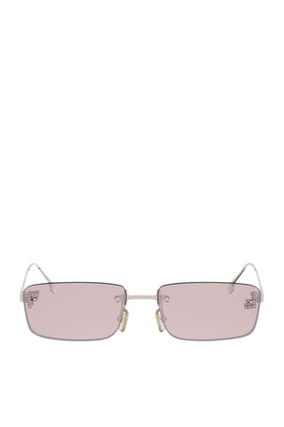 Lunettes de soleil femme - Verres effet miroir - Catégorie 2 - Fendi - Argenté