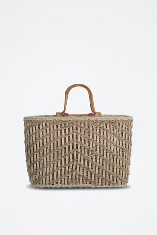 Borsa a mano - Beige e bianco