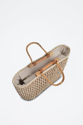 Borsa a mano - Beige e bianco