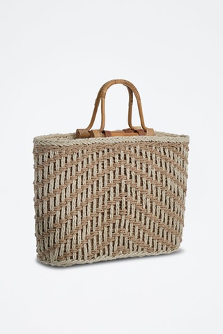 Borsa a mano - Beige e bianco