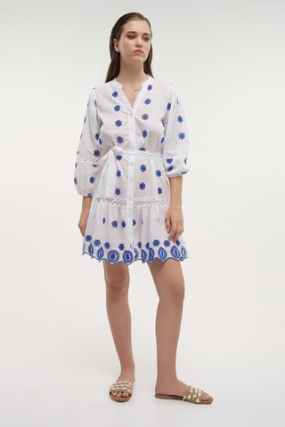 Abito a camicia - Bianco e blu
