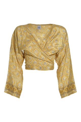 Crop top a portafoglio - Giallo