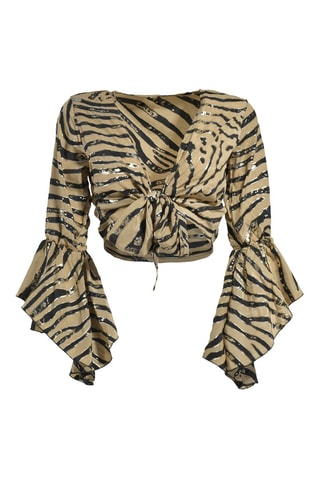 Crop top - Nero e argentato