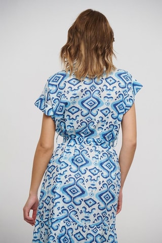 Abito a camicia - Bianco e blu