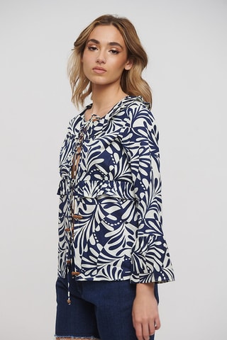 Blusa - Bianco e blu