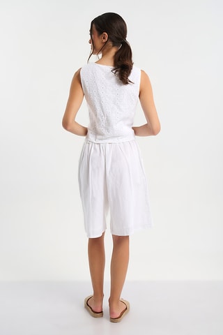 Gilet da completo in sangallo - Bianco