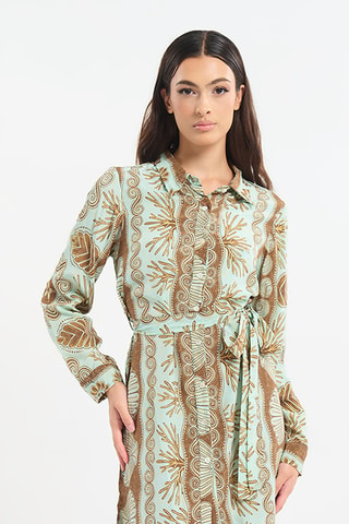 Abito a camicia in seta - Dorato