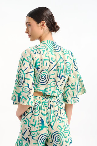 Crop top - Bianco e verde