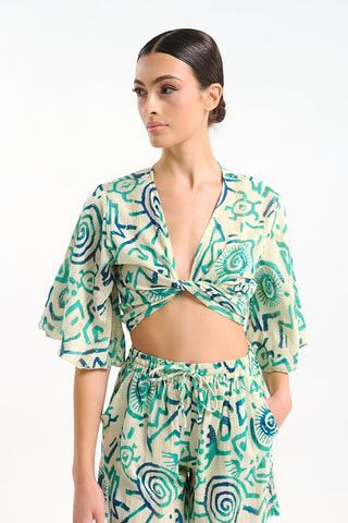 Crop top - Bianco e verde