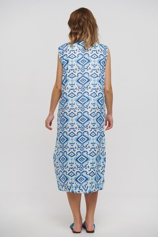 Abito a camicia - Bianco e blu
