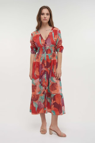 Abito a camicia - Rosso