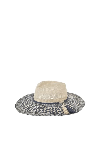 Cappello di paglia - Blu e beige