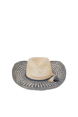 Cappello di paglia - Blu e beige