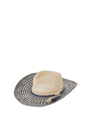 Cappello di paglia - Blu e beige