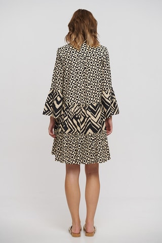 Abito a trapezio - Nero e beige