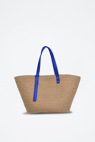 Shopping bag in paglia - Blu