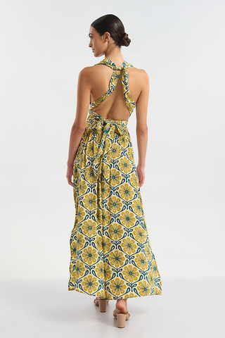 Abito lungo in seta - Dorato