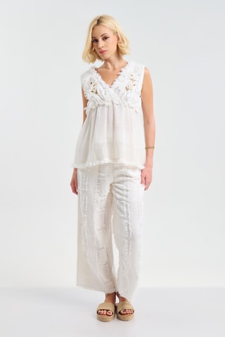 Top - Bianco e beige
