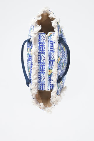 Cabas - Blanc et bleu