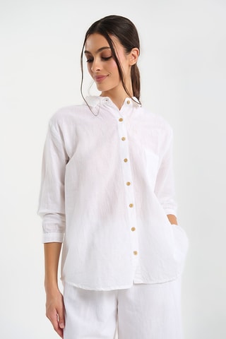 Camicia - Bianco e beige