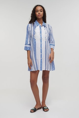 Abito a camicia - Bianco e blu