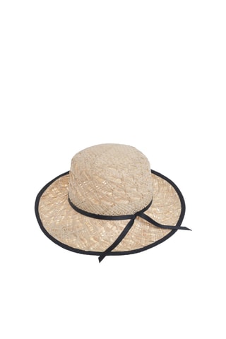 Cappello di paglia - Beige e nero
