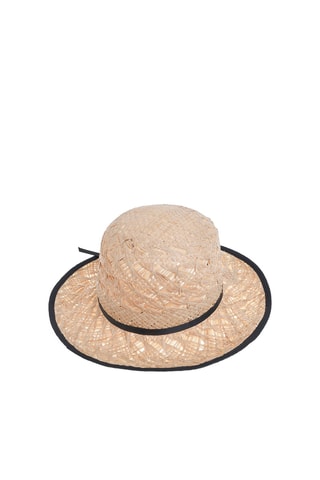 Cappello di paglia - Beige e nero