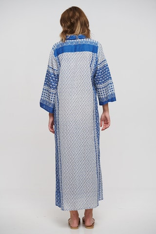 Abito a camicia - Bianco e blu