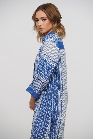 Abito a camicia - Bianco e blu
