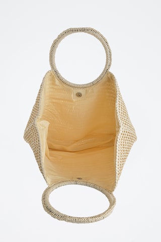 Borsa a mano in paglia - Ecrù