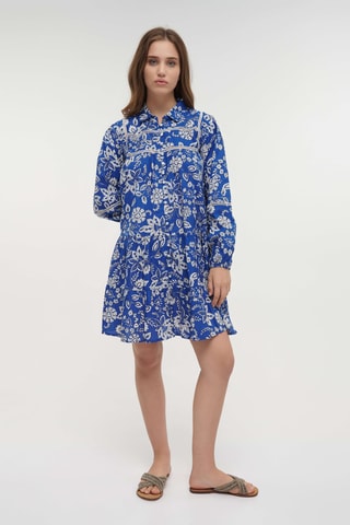 Abito a camicia - Bianco e blu