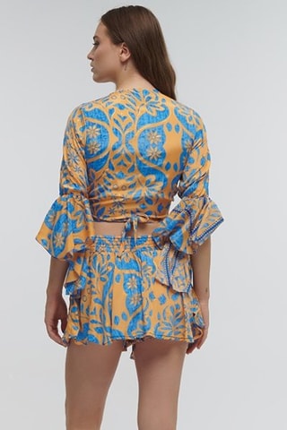Crop top - Blu e arancione
